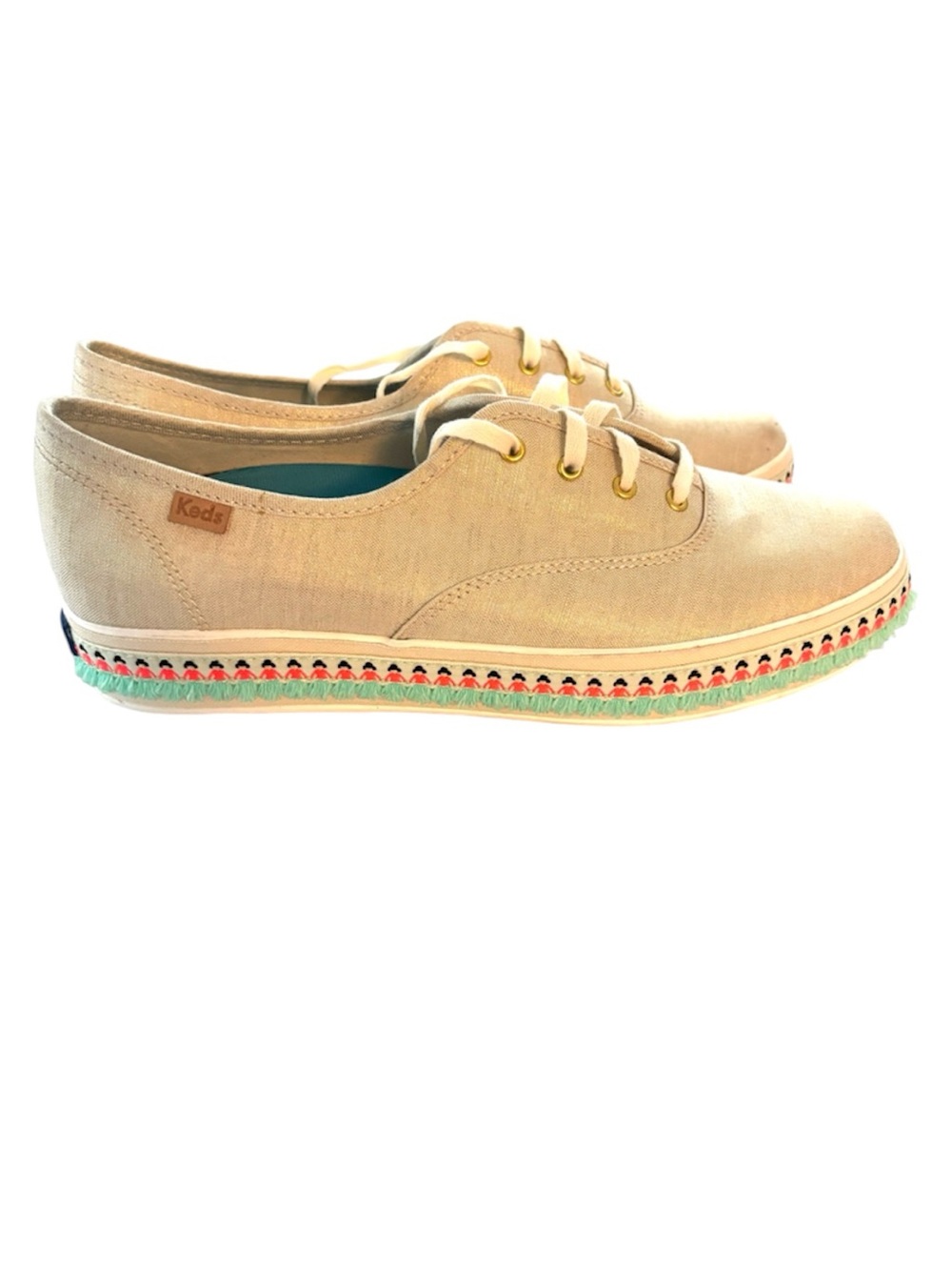 NWOT Keds iridescent Gold triple decker Hulu Foxing Tassel Trim Sneakers SZ 10 - Picture 15 of 15